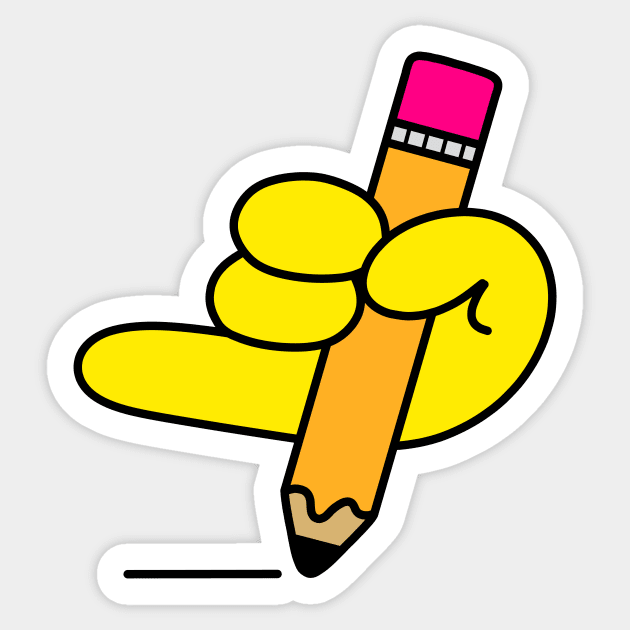 Pencil Power.  Drawing. Writing. Creating. Sticker by Andy McNally